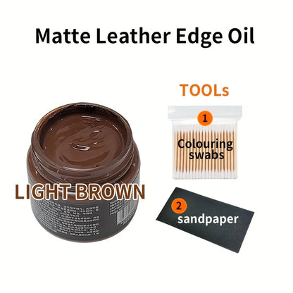 30g Leather Edge Oil Kit- Repair Wear, Peel, and Color Loss - Suitable for Bags, Shoes, Jackets, Sofas, and All Leather Products