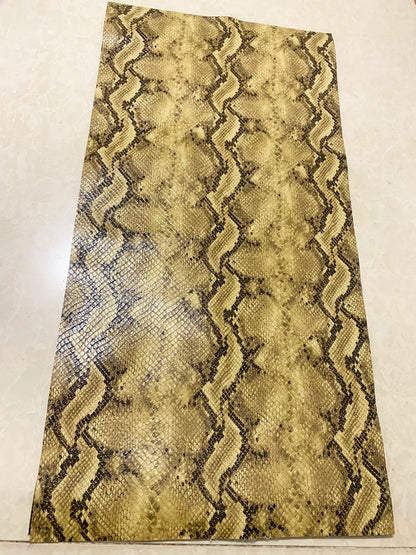 30x60cm Embossed Python Head Leather Cowhide Embossed Leather Handmade DIY Leather Handmade Leather Fabric Various Colors
