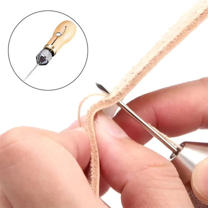 1 Set Leather Sewing Stitching Tool Leather Hand Sewing Machine Waxed Thread Leather Craft Edge Stitching Belt Strips Shoemaker