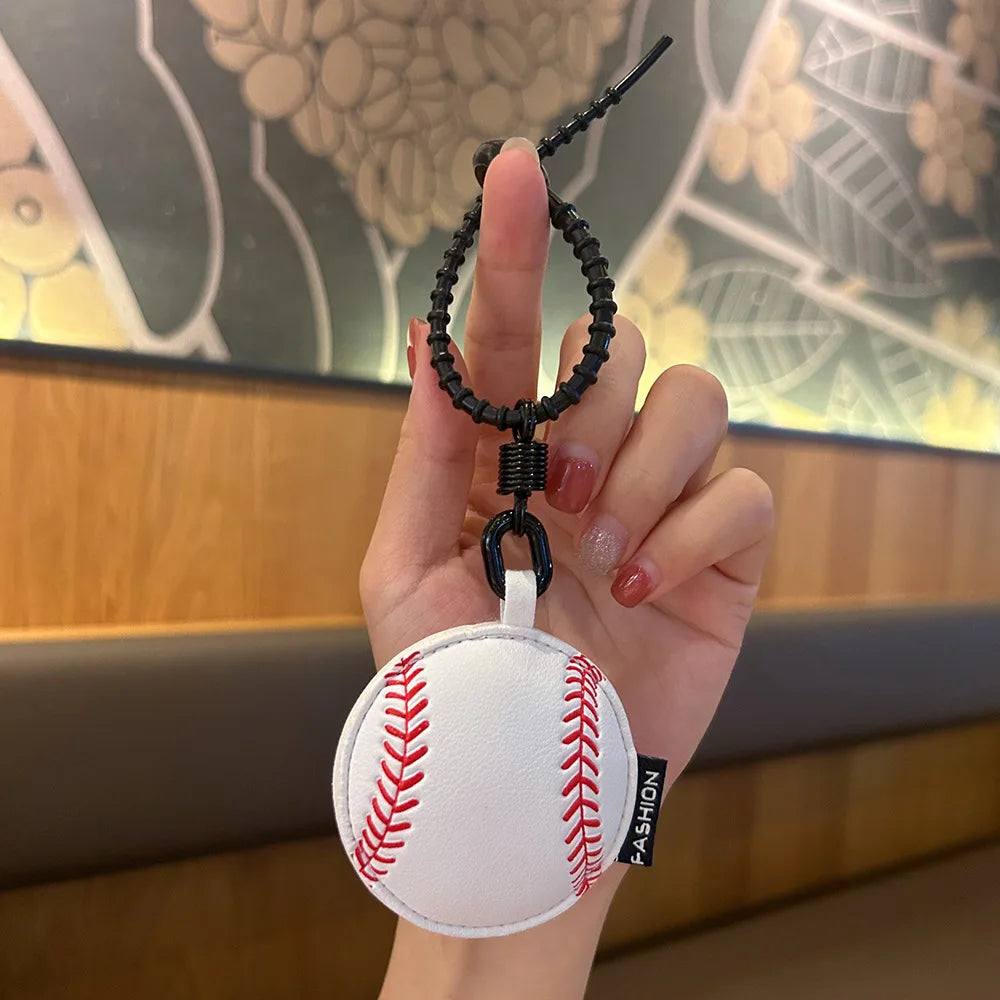 Leather Football Keychain Baseball Basketball Volleyball Leather Pendant Ladies Bag Accessories Car Key Pendant