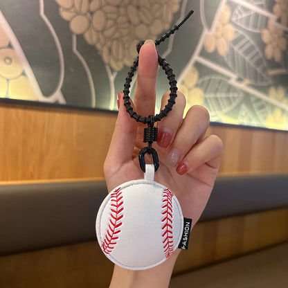 Leather Football Keychain Baseball Basketball Volleyball Leather Pendant Ladies Bag Accessories Car Key Pendant