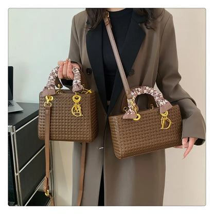 Luxury Leather Tote Bag for Ladies - Water-Resistant Designer Inspired Handbag with Interior Organizer