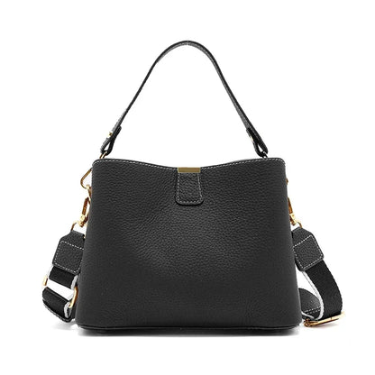 Women's Natural Cow Real Leather Bag Ladies Casual Commuter Shoulder Bags Female Fashion Luxury Retro Crossbody Cowhide Handbag