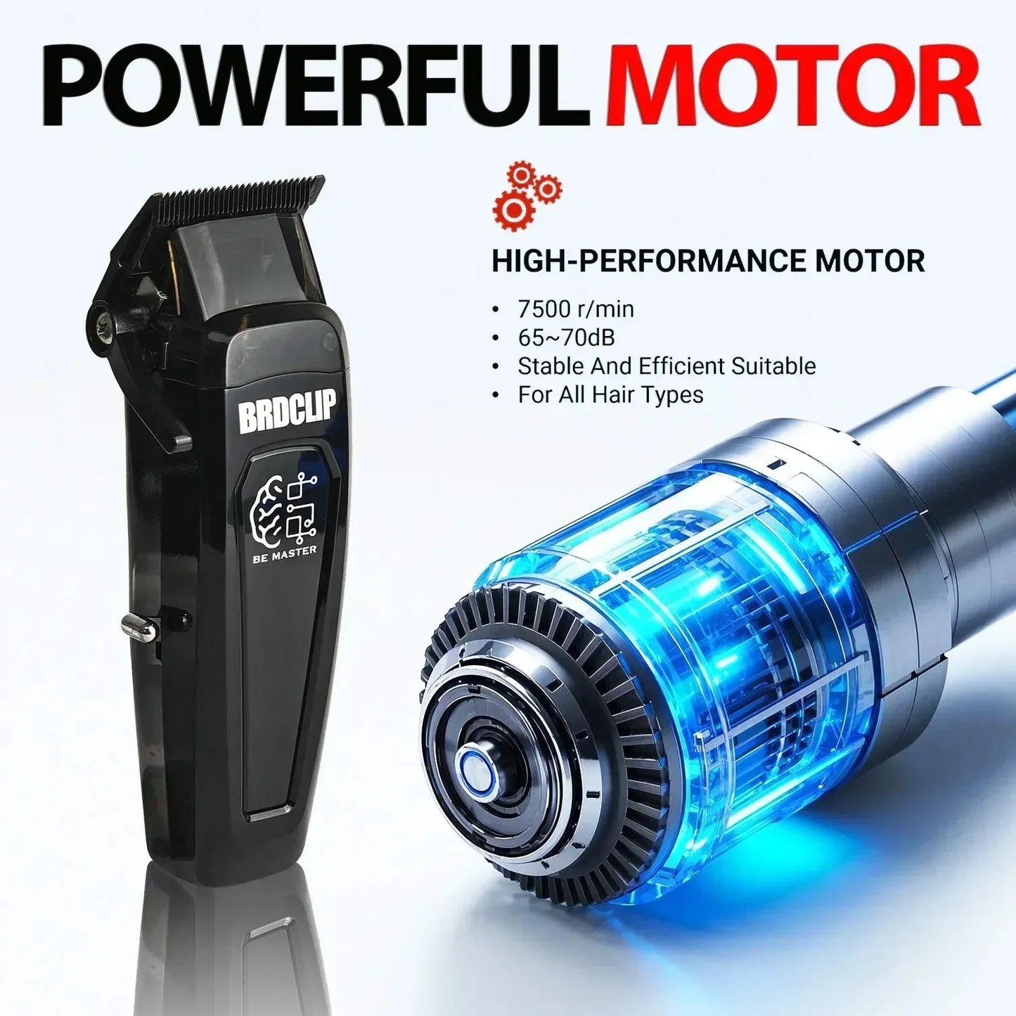 BRD 106 107 609 BRDCLIP Professional Electric Hair Clipper Hair Trimmer DLC Blade with Base 7500RPM 8000RPM 7000RPM Barber Set