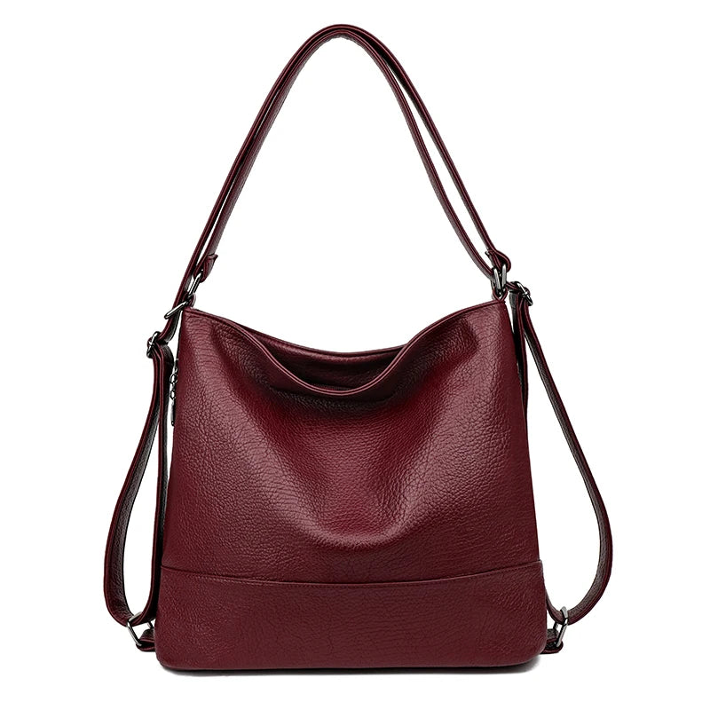 Top Quality Leather Backpack Women Bagpack Female Large Capacityf or Commute Travel School Backpack Shoulder Bags for Women Sac