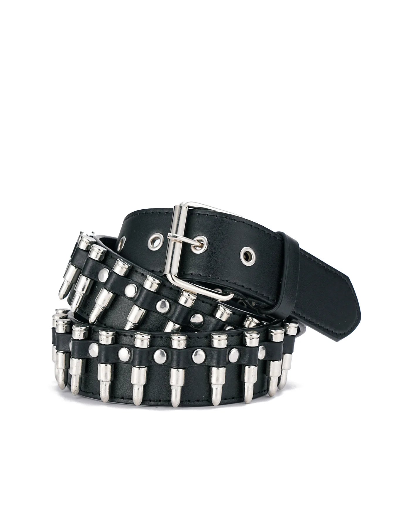 Men's and Women's Belt Elegant Genuine Leather Belt Punk Style Jeans Dress Waist Accessory
