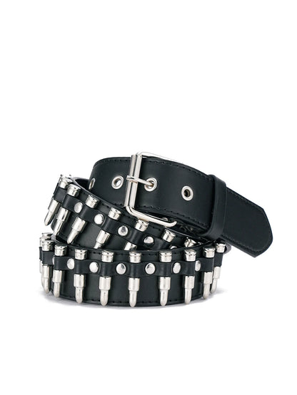 Men's and Women's Belt Elegant Genuine Leather Belt Punk Style Jeans Dress Waist Accessory
