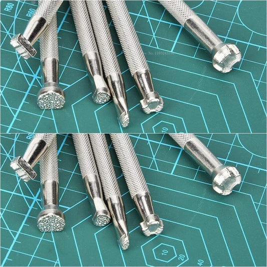 Leather Printing Tools 6kind Styles Embossing Engraving Leathercraft Utensil DIY Leather Craft Stamping Stamps Hand Art Tools