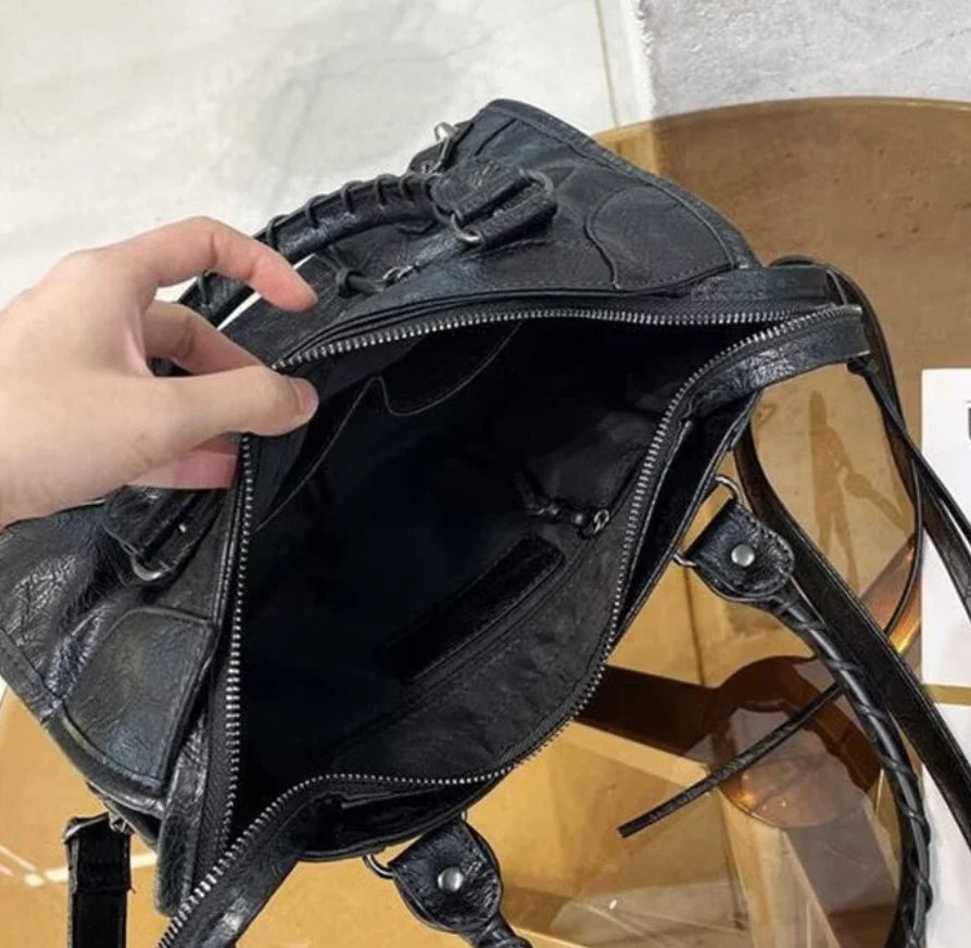 Handbags For Women 2026 New High Capacity Shoulder Bags Motorcycle Lady Travel Bag Luxury Brand Hobos Bags Cross-body Handbags