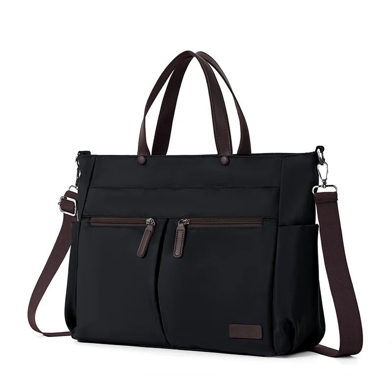 【 Laptop Bag 】 Nylon casual ladies' laptop bag, daily commuting briefcase, lightweight double main pocket single-shoulder bag
