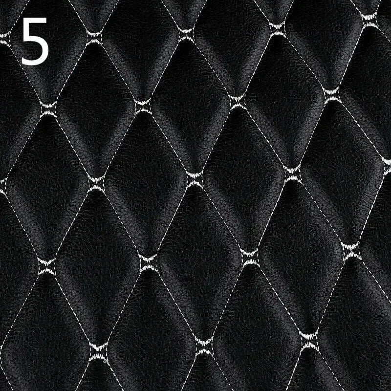 100x158cm Faux Leather Fabric Foam Quilted Padded for Car Interior Seat Cover Sofa Cushion Wear Resistant DIY