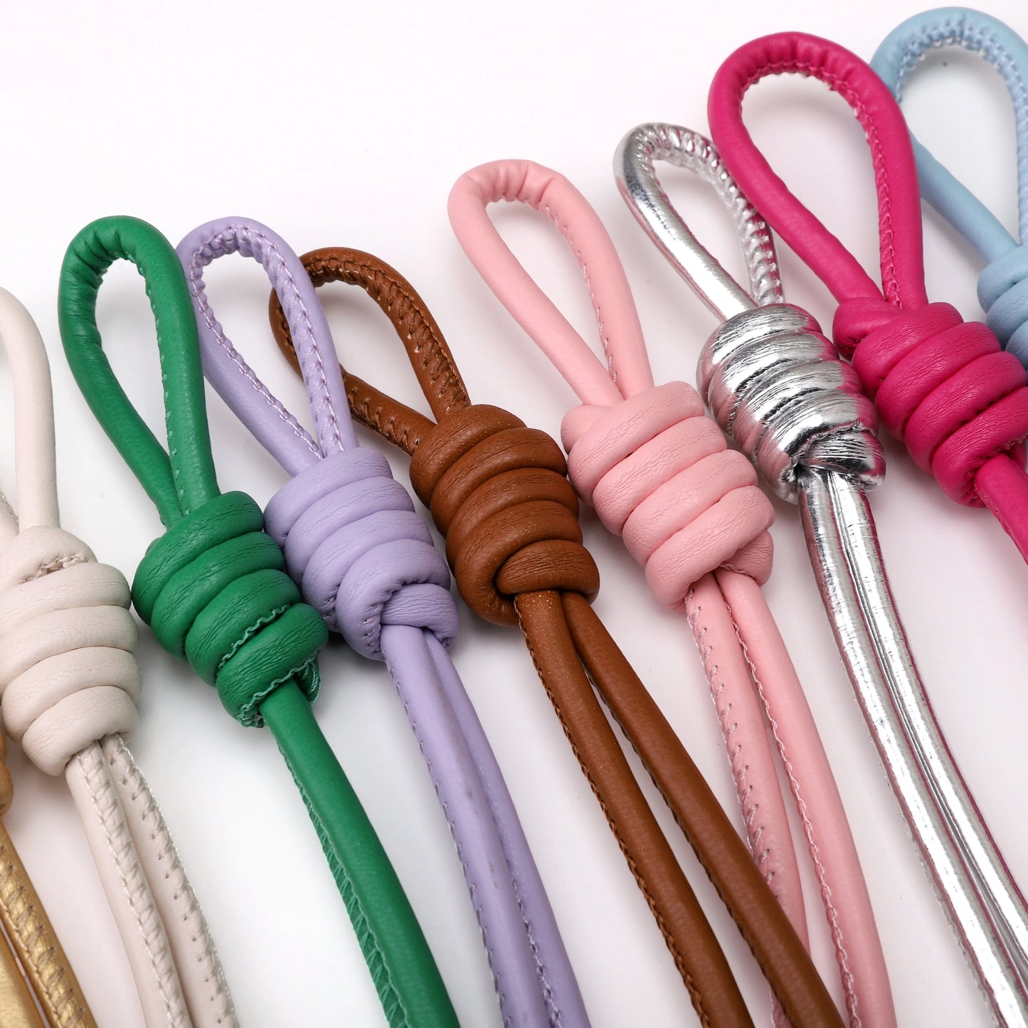 1 Stripe/Bag PU Leather Knotting Rope 18cm Colorful Woven Thread Pendants Handmade DIY Making Keychain Phone Chain Accessories