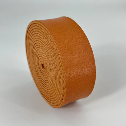 1 Roll of 2.5cm Wide Napa Texture Single Sided Synthetic Leather PU Strip 2mm Thickness for DIY Accessories Bag Strap Pet Collar