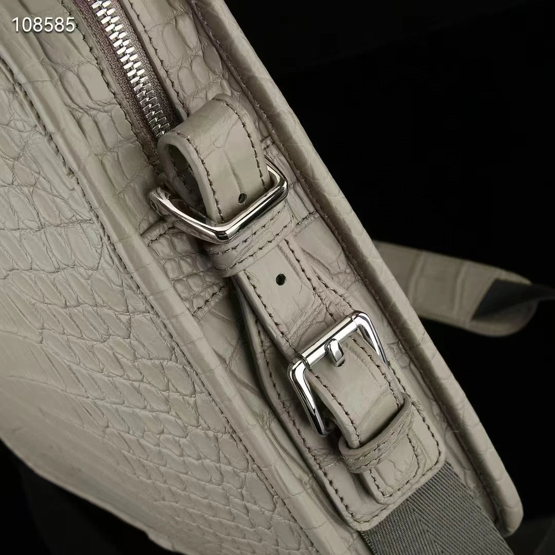 Luxury Men's Business Bag 2025 Latest Design Genuine Crocodile Leather Belly Skin Laptop Briefcase High-Quality Real Leather