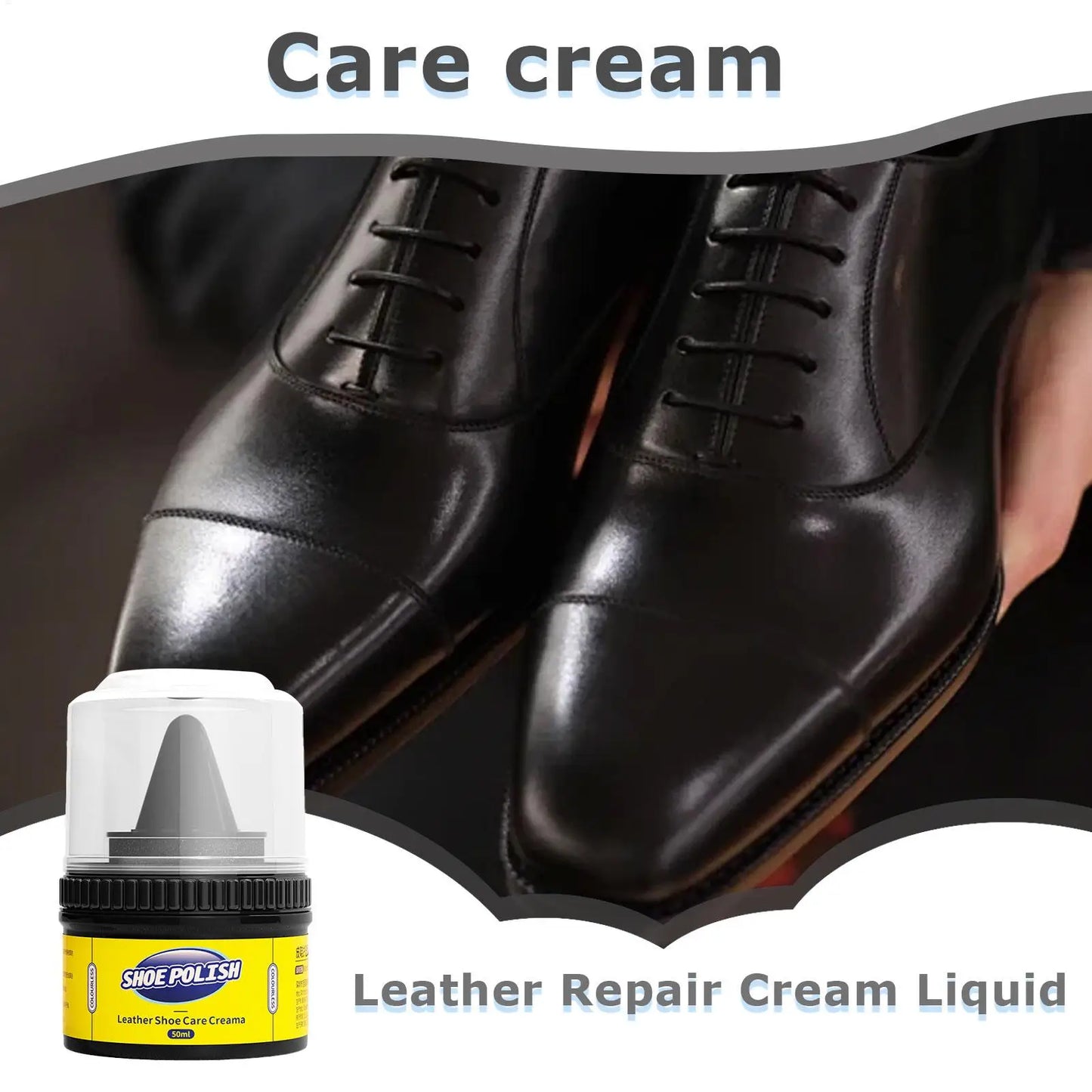 Leather cream leather care agent 50ml leather shoe care cream colorless shoe wax car leather care and interior cleaner