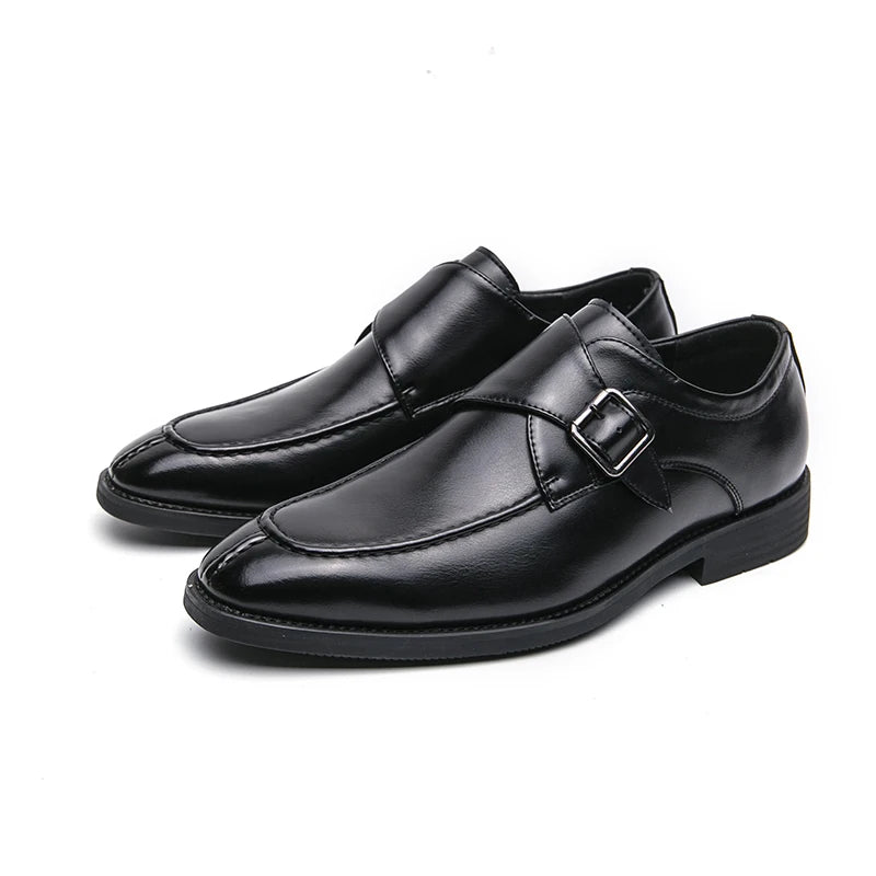 Leather Shoes For Men Fashion Buckle Classic Business Shoes for Male Luxury Brand Antiskid Cozy Men Loafers Design Shoes Men
