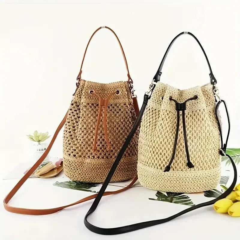 3-Piece DIY Crochet Bag Accessories Set - Adjustable Shoulder Strap, Drawstring Closure, Durable Faux Leather Base, Handmade Bag Accessories, for Handmade Crafts, DIY Wallets and Handbags, Handmade Bag Accessories |   Vibrant