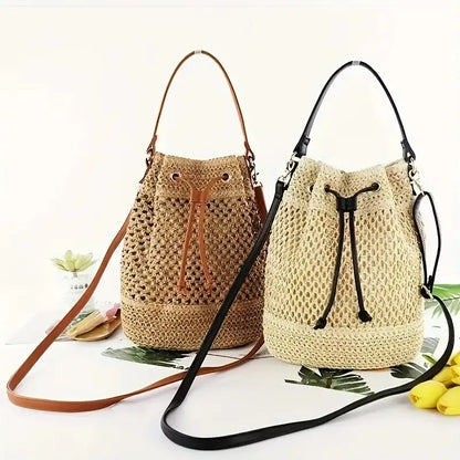 3-Piece DIY Crochet Bag Accessories Set - Adjustable Shoulder Strap, Drawstring Closure, Durable Faux Leather Base, Handmade Bag Accessories, for Handmade Crafts, DIY Wallets and Handbags, Handmade Bag Accessories |   Vibrant