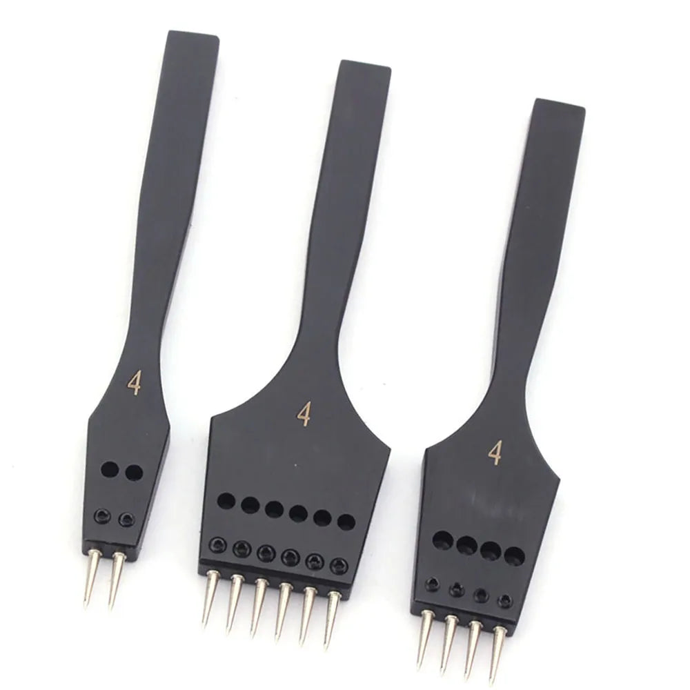 Leather Punch Tool Sharp Head Replaceable Pricking Iron Removable Round Hole Punch DIY Leather Craft Chisel 4 Size Available