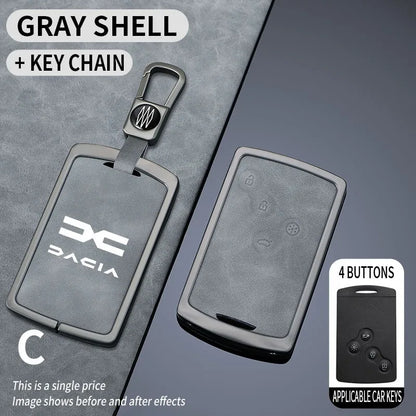 Leather Car Key Case Cover Protective Shell Gifts Accessories For Dacia Logan Sandero Stepway Duster Lodgy Spring Jogger Bigster