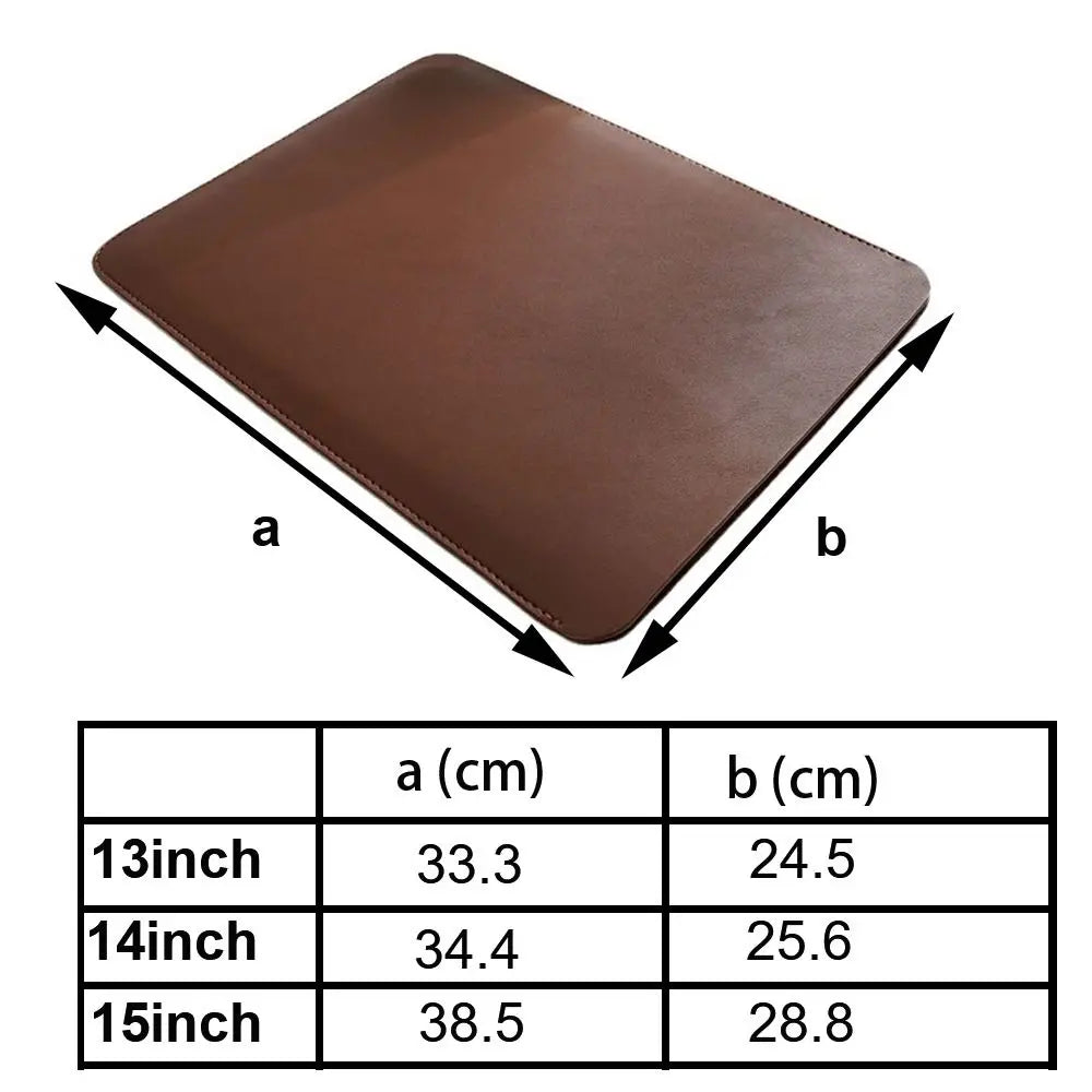 13 14 15 Inch Laptop Sleeve Carring Case PU Leather Water and Splash Proof Notebook Case for Lenovo Dell Laptop Bag