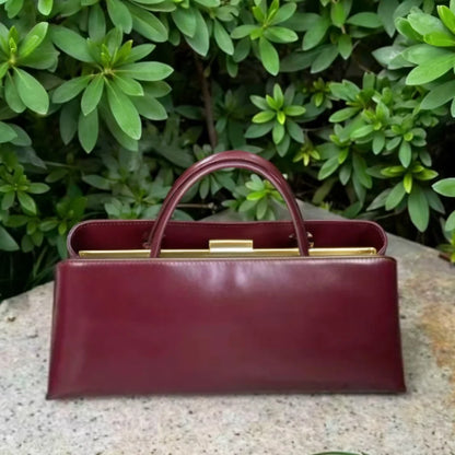 Luxury Leather Handbag For Women High-end Hardware Magnetic Suction Clip Design Elegant Minimalist Shoulder Underarm Bag Purse