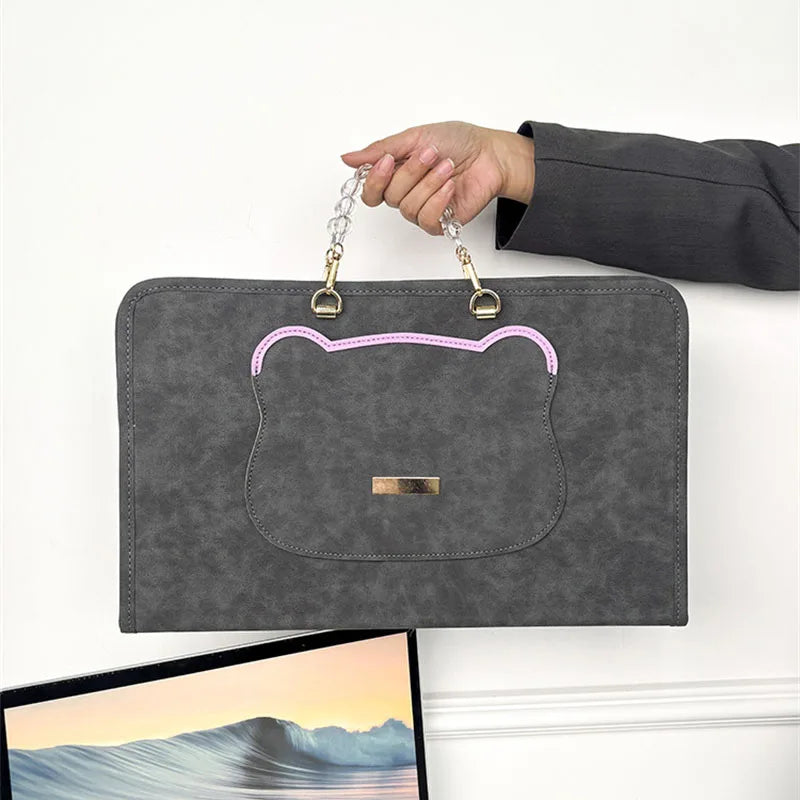 XMESSUN New Trendy PU Leather Laptop Case for Women,Fashion Designer The Computer Bag Is Suitable For 13, 14, 15 and 16 Inches