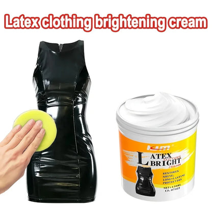 150G Latex & Leather Shine Cream Instant Brightening Gloss Restorer for Latex Garments Automotive Leather Surfaces