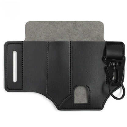 Leather Sheath for Leatherman Multitool Sheath EDC Pocket Organizer with Key Holder for Belt and Flashlight Camping Outdoor Tool
