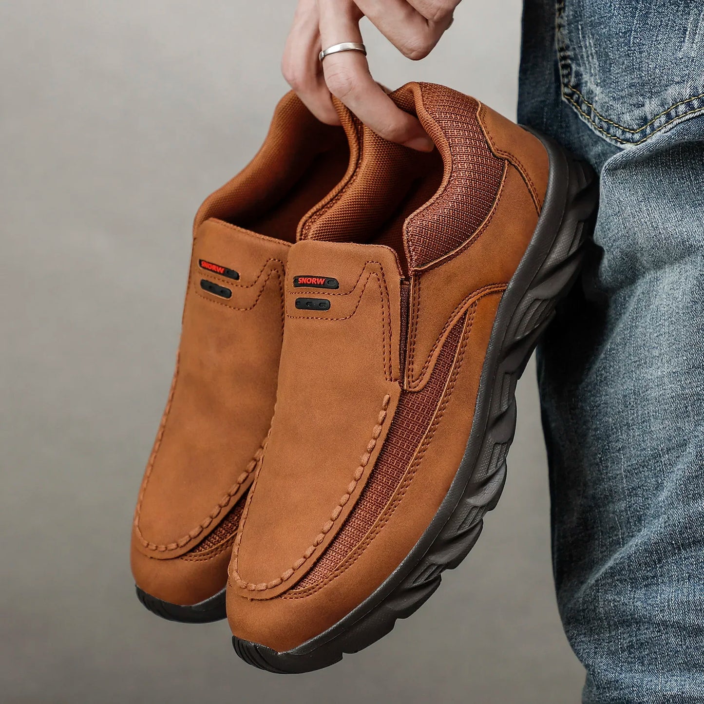 Men Leather Casual Shoes Breathable Loafers Men Sneakers New Male Comfortable Leather Flat Footwear Sneakers Men Shoes