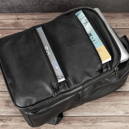 New Business Men Backpack First Layer Cowhide Men Bag Genuine Leather Schoolbag Large 15.6 Inch Laptop Travel business Backpack