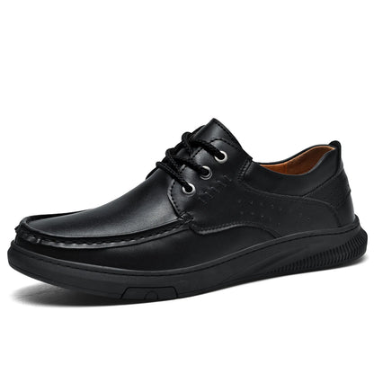 Men's Top Layer Cowhide Leather Shoes Spring Summer Casual Men's Shoes Soft Sole Comfortable Genuine Leather Men's Driving Shoes