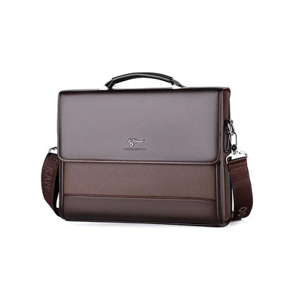 Male Handbags Pu Leather Men's Tote Briefcase Business Shoulder Bag for Men 2026 Brand Laptop Bags Man Organizer for Documents