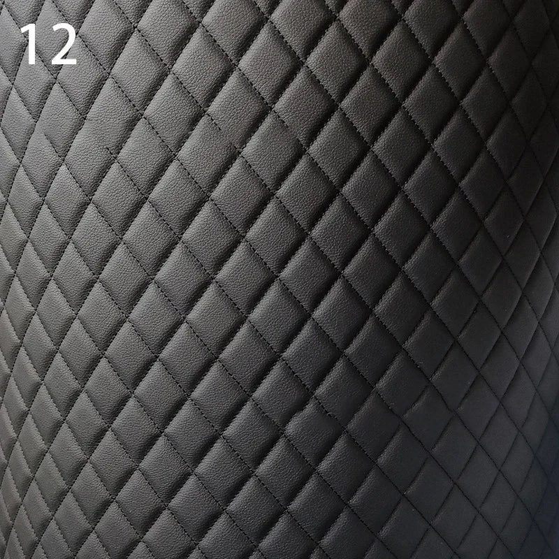 100x158cm Faux Leather Fabric Foam Quilted Padded for Car Interior Seat Cover Sofa Cushion Wear Resistant DIY