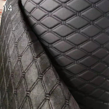 100x158cm Faux Leather Fabric Foam Quilted Padded for Car Interior Seat Cover Sofa Cushion Wear Resistant DIY