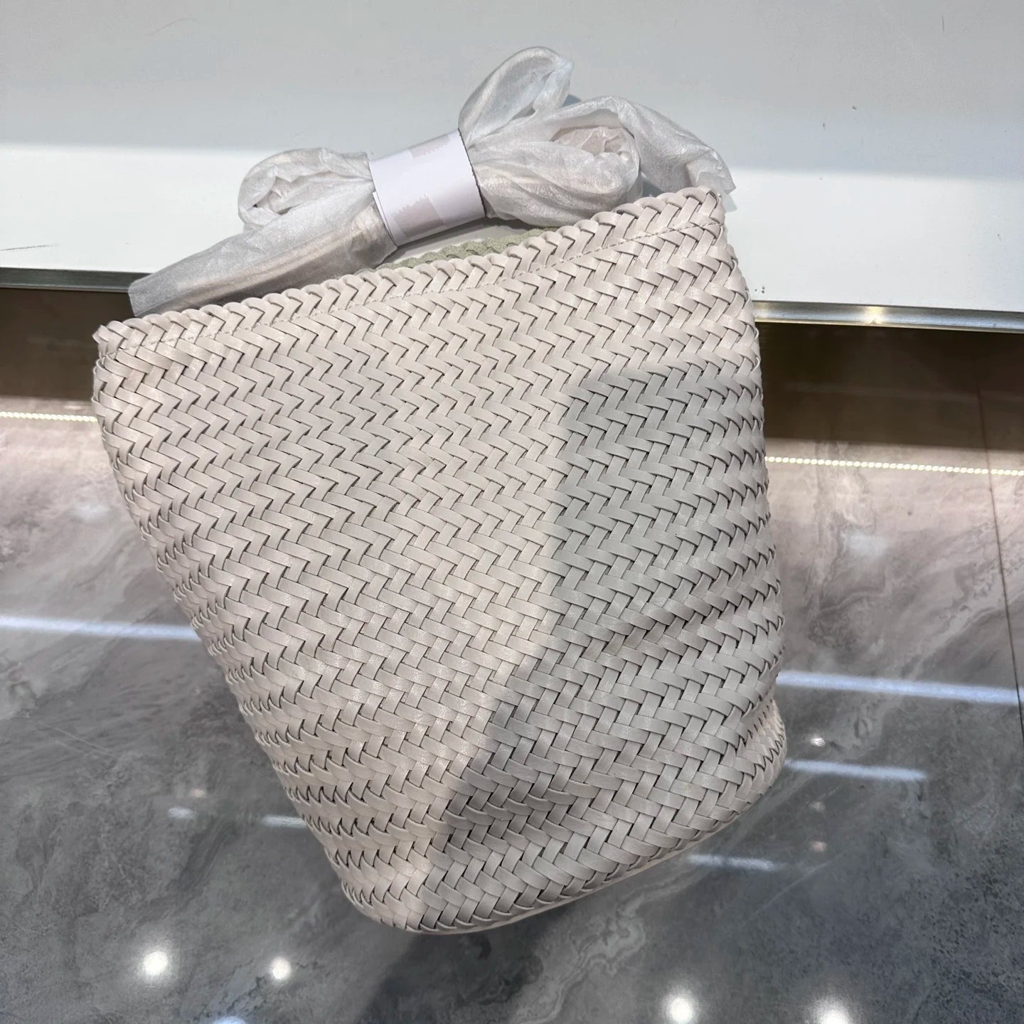Women's Bag Handbag Designer Luxury Woven Bag Knitting Handmade Bag PU Leather Shoulder Bucket Bag for Casual Stylish Ladies