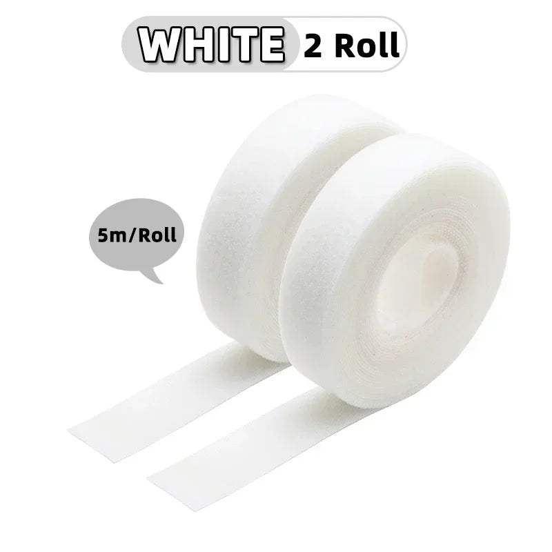 5m/roll Cable Ties Reusable Loop Bundle Self Adhesive Fastener Clip Wire Holder Management DIY Accessories Nylon Strap Organizer