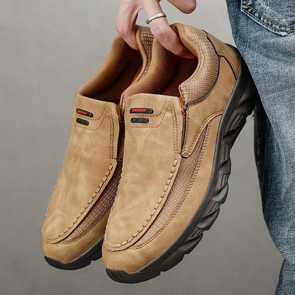 Men Leather Casual Shoes Breathable Loafers Men Sneakers New Male Comfortable Leather Flat Footwear Sneakers Men Shoes