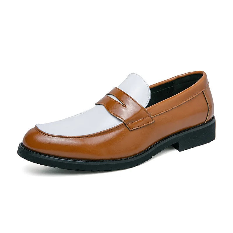 2025 Leather Shoes For Men Comfortable Slip On Loafers Yuppie Brogue Shoes Men British Style Formal Leather Men’s Dress Shoes