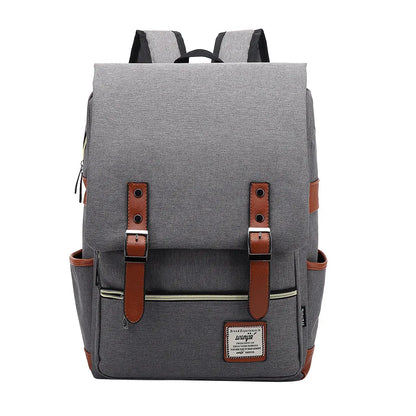 Fashion Vintage Laptop Backpack Women Canvas Bags MEN canvas Travel Leisure Backpacks Retro Casual Bag School Bags For Teenager#