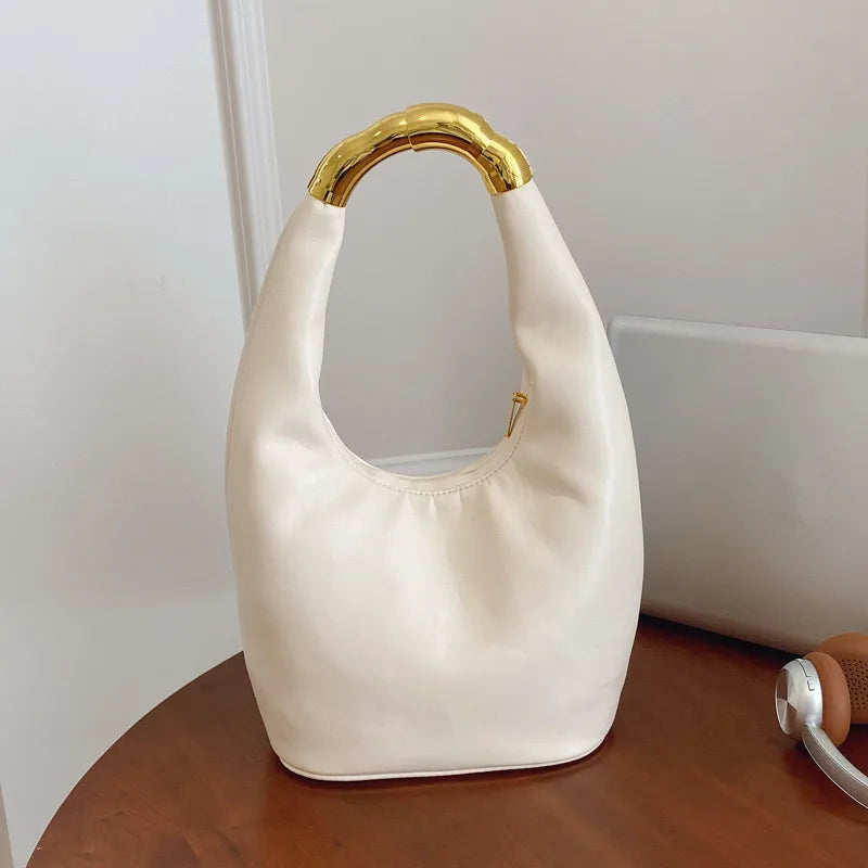 2025 Fashion Designer Luxury Female Leather Tote Bag Top Handle Women Handbags Lady High-end Party Underarm Bag Shoulder Bag
