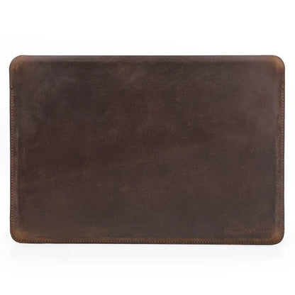 hand-made cowhide genuine leather laptop bags cases storage organizer sleeve for macbookair 13.6in notebook computer travel