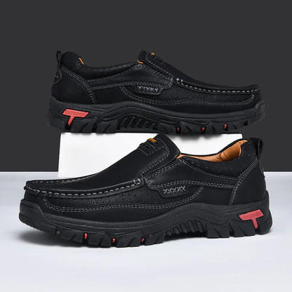 2025 Handmade Shoes Genuine Leather Casual Shoe for Men Flat Platform Walking  Outdoor Footwear Loafers Large Size 50