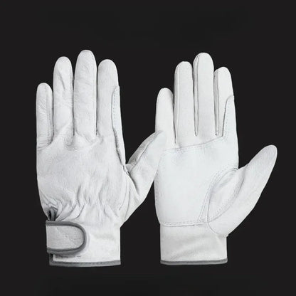 Work gloves sheepskin leather workers work welding safety  garden sports motorcycle driver wear-resistant