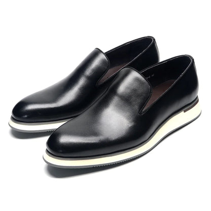 Classic Genuine Leather Men's Loafer Sneaker Shoes Good Quality Luxury Handmade Social Casual Business Original Dress Shoes Man