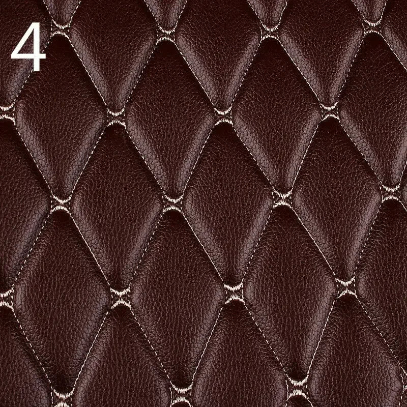 100x158cm Faux Leather Fabric Foam Quilted Padded for Car Interior Seat Cover Sofa Cushion Wear Resistant DIY