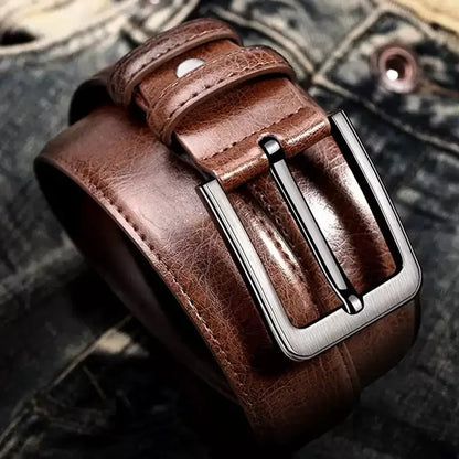 2pcs High Quality PU Leather Men's Belt, Casual and Business Needle Buckle Belts, Masculine Design, Fashion Novelty Waistband