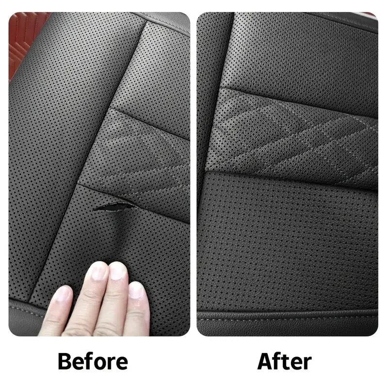 Repair Patch Breathable Perforated Synthetic Leather Tape with Adhesive Backing for Sofa Car Seat Wallets Cuttable Renovation