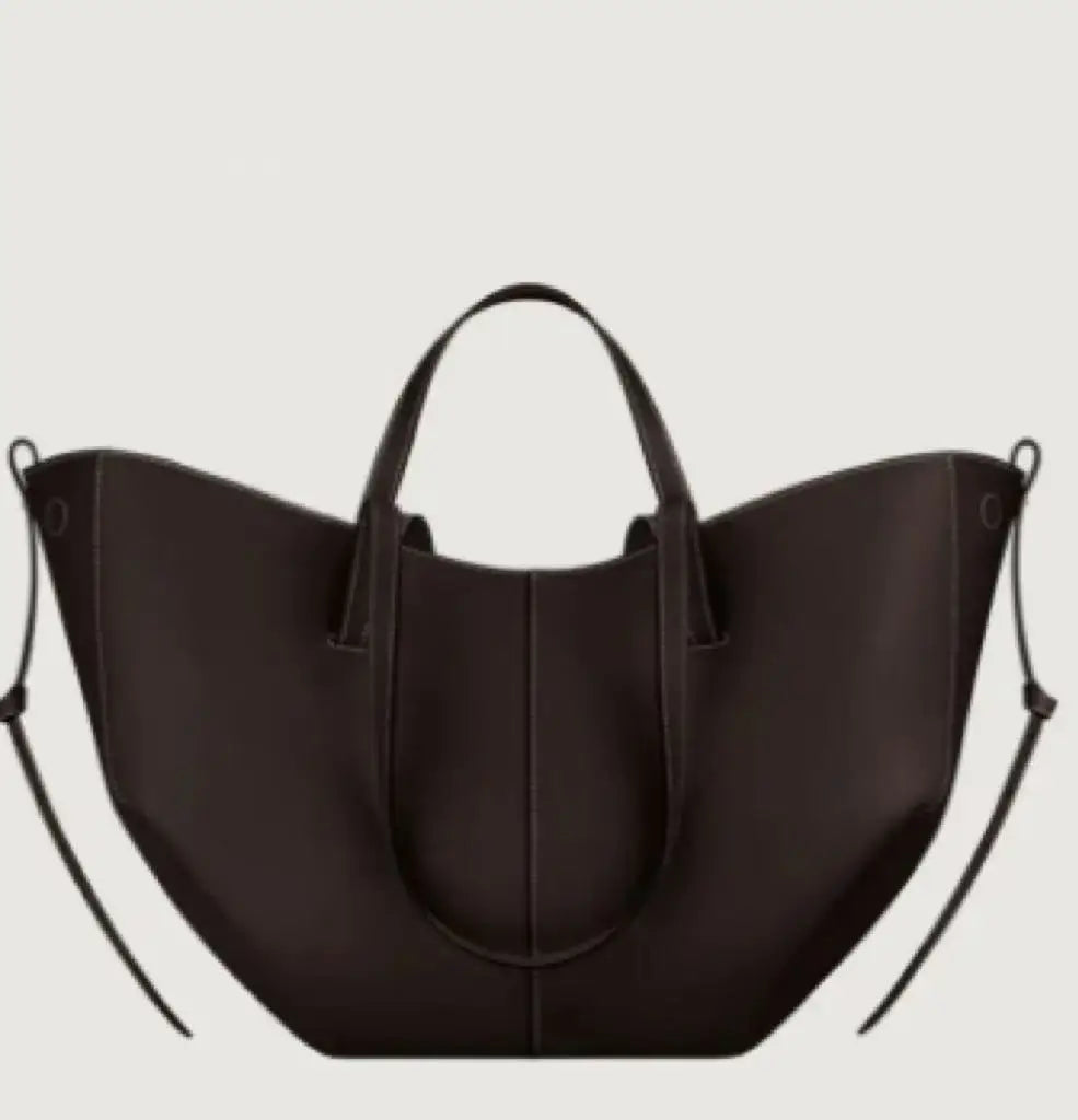 2026 large-capacity handheld single-shoulder tote bag, genuine leather women's bag, underarm bag, cowhide