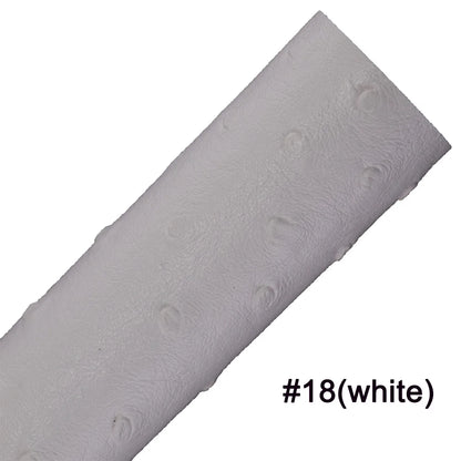 Plain Solid Ostrich Textured Embossed Faux Leather Fabric For Handbag Bag Decoration Textile Craft DIY CN461